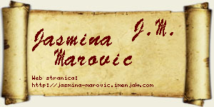 Jasmina Marović vizit kartica